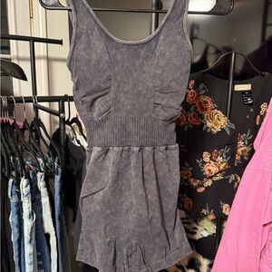 Chic Charcoal Sleeveless Romper